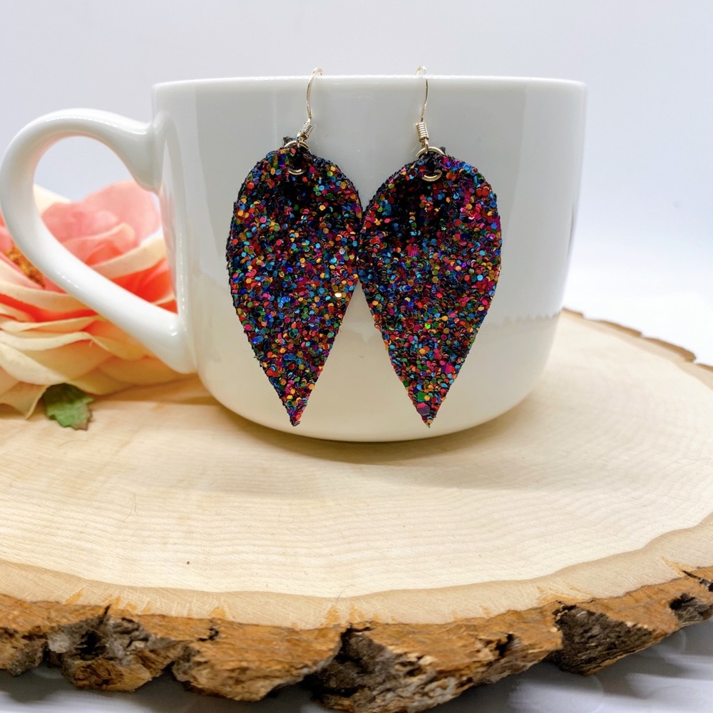 “Masquerade” Chunky Glitter Drop Earrings